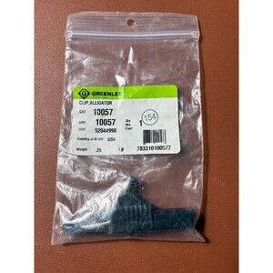 GREENLEE 10057 Alligator Clip for Electrical Leads Black Made in USA